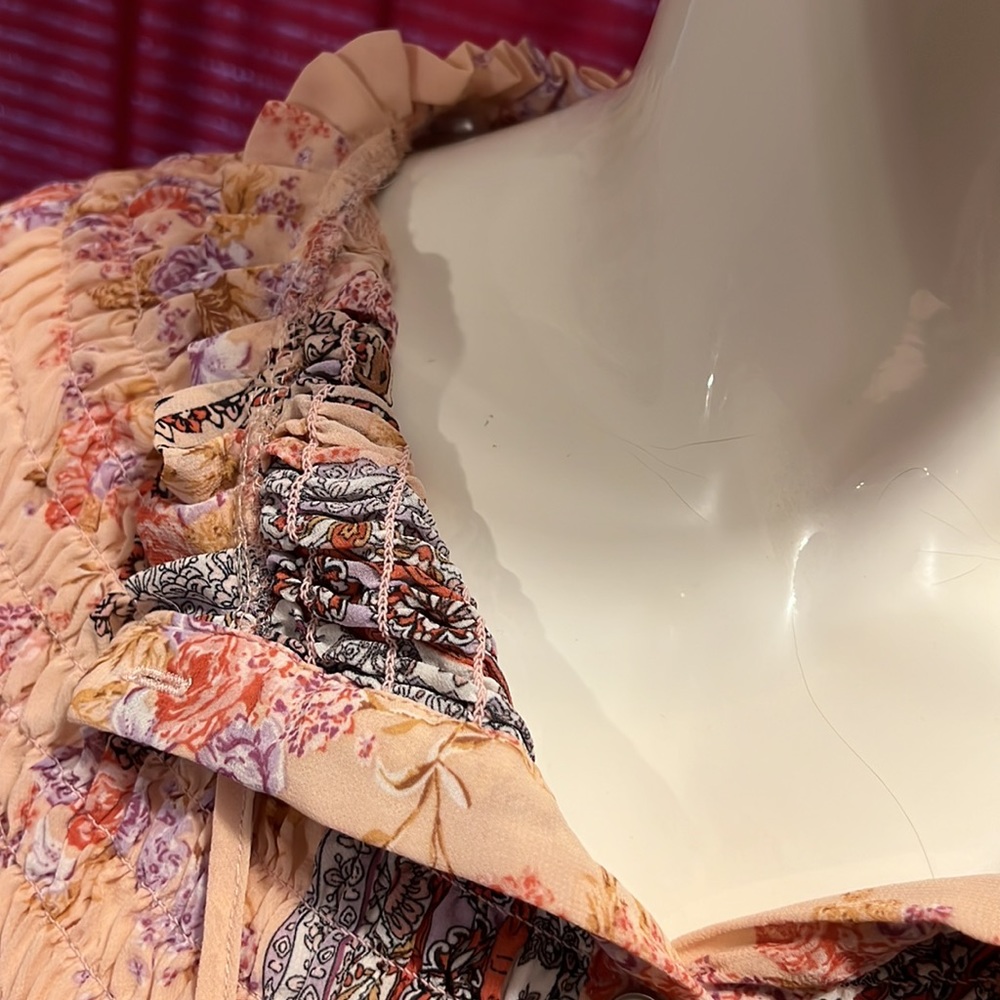 Taylor & Sage Boho Button Down Blouse With Tassel… - image 5